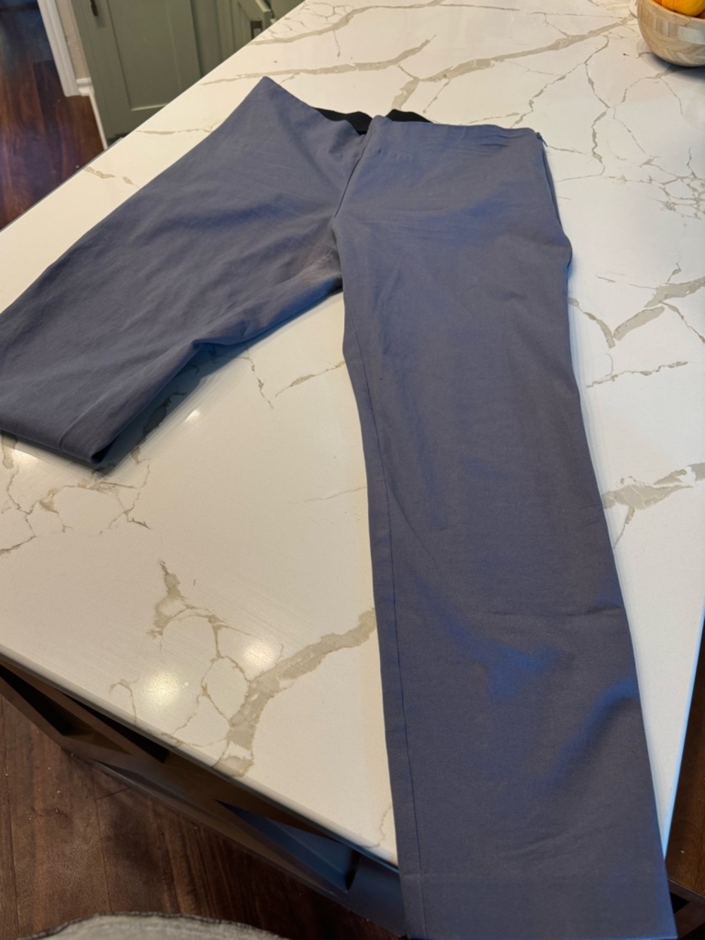 a new day Women's Cropped Straight Ankle Pants in Slate Blue